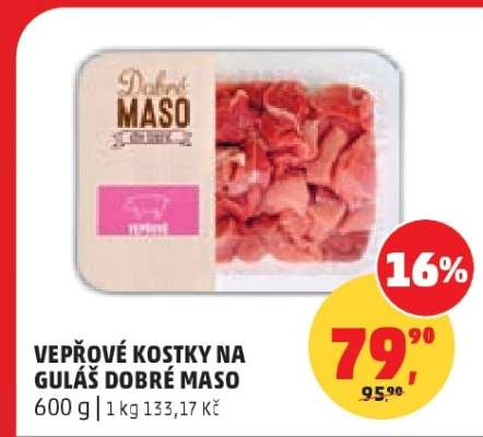 VEPŘOVÉ KOSTKY NA GULÁŠ DOBRÉ MASO