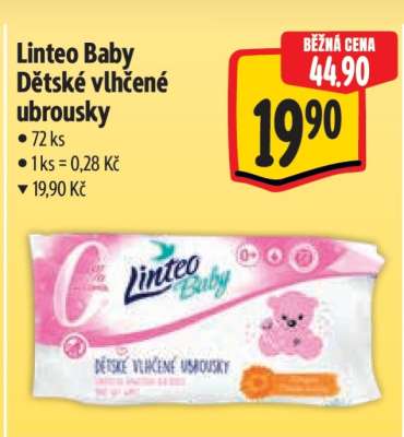Linteo Baby dětské vlhčené ubrousky
