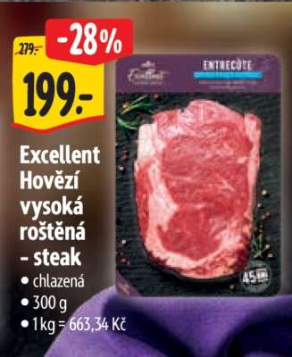 Excellent Hovězí vysoká roštěná - steak