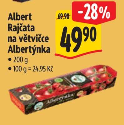 Albert Rajčata na větvičce Albertýnka