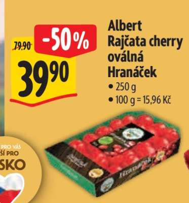 Albert Rajčata cherry oválná Hranáček