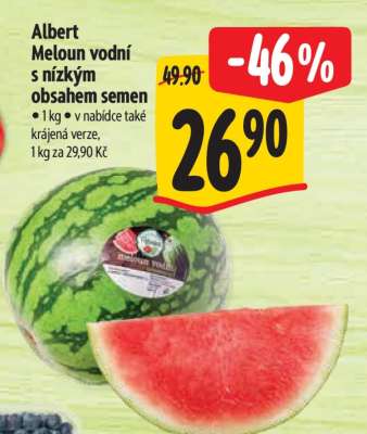 Albert Meloun vodní s nízkým obsahem semen