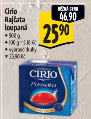 Cirio Rajčata loupaná