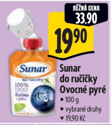 Sunar do ručičky ovocné pyré