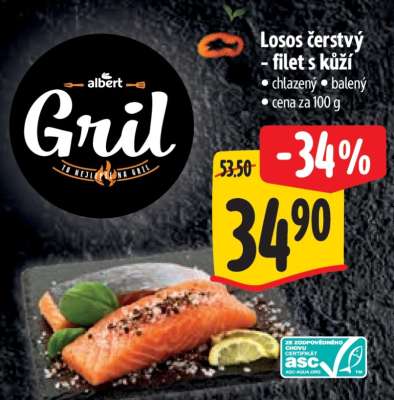 Losos čerstvý – filet s kůží