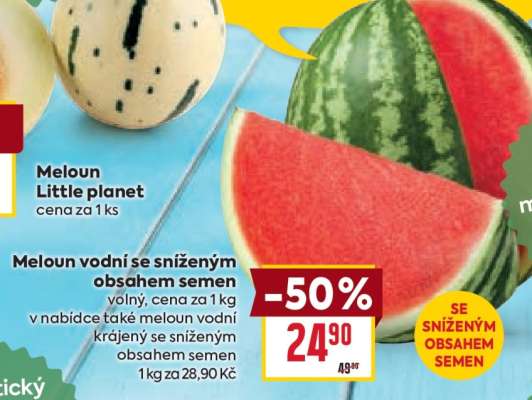 Meloun vodní se sníženým obsahem semen