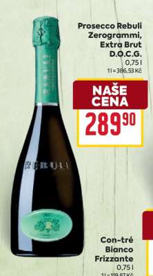 Prosecco Rebuli Zerogrammi, Extra Brut D.O.C.G