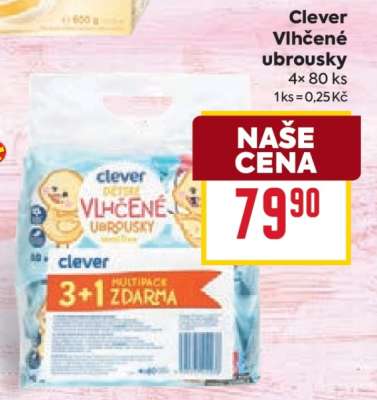 Clever Vlhčené ubrousky