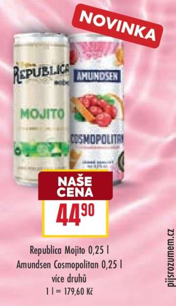 Republica Mojito 0,25 l, Amundsen Cosmopolitan 0,25 l