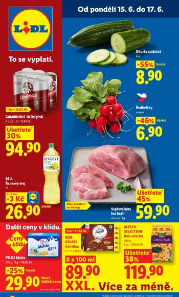 Leták Lidl - 15.6.2026 - 17.6.2026.