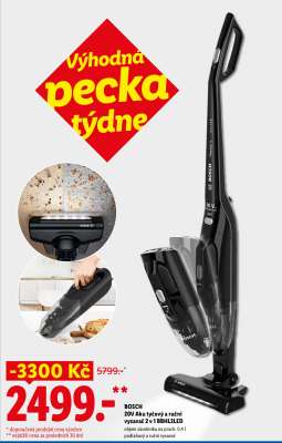 BOSCH 20V Aku tyčový a ruční vysavač 2 v 1 BBH2ALL2D