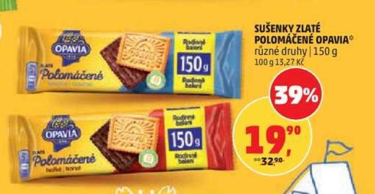 Sušenky Zlaté Polomáčené Opavia