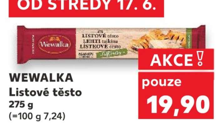 WEWALKA LISTOVÉ TĚSTO