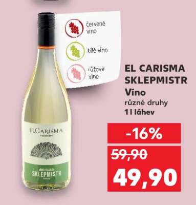 EL CARISMA SKLEPMISTR Vino