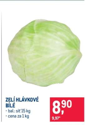 Zelí hlávkové bílé