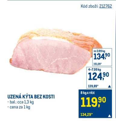 Uzená kýta bez kosti
