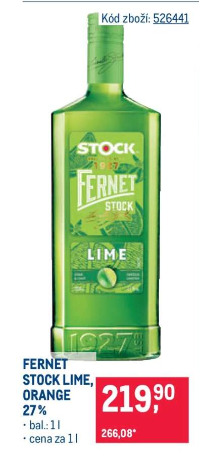 FERNET STOCK LIME, ORANGE 27 %