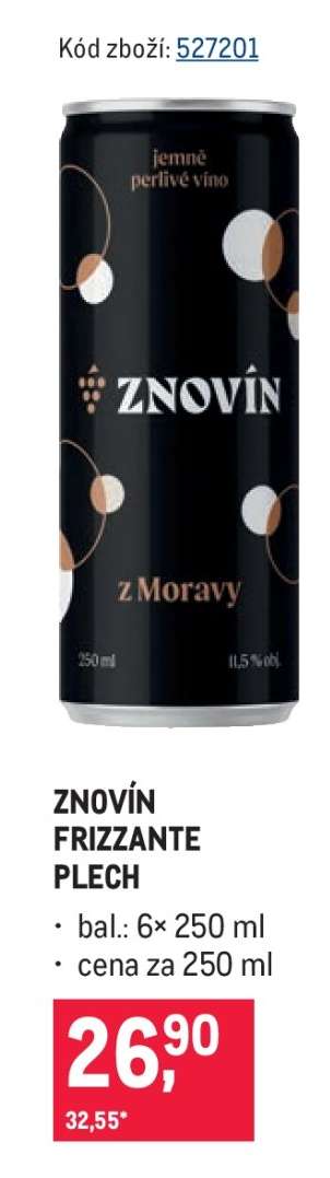 ZNOVÍN FRIZZANTE PLECH