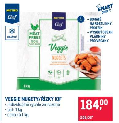 VEGGIE NUGETY/ŘÍZKY IQF