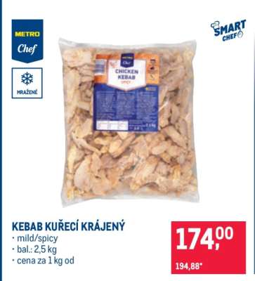 KEBAB KUŘECÍ KRÁJENÝ