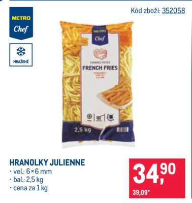 Hranolky Julienne