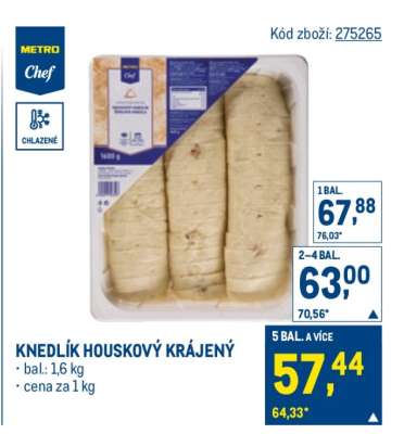 KNEDLÍK HOUSKOVÝ KRÁJENÝ
