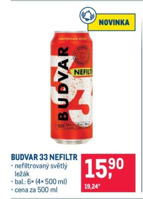 BUDVAR 33 NEFILTR