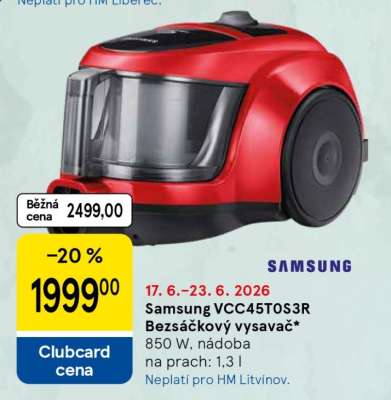 Samsung VCC45T0S3R Bezsáčkový vysavač