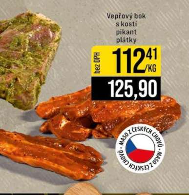 Vepřový bok s kostí pikant plátky