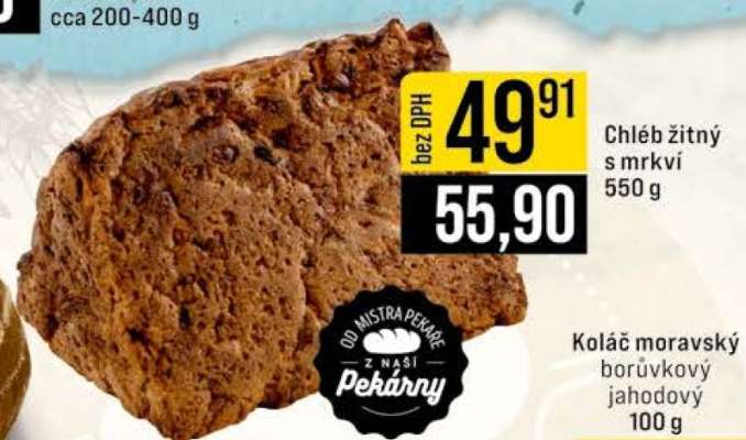 Chléb žitný s mrkví