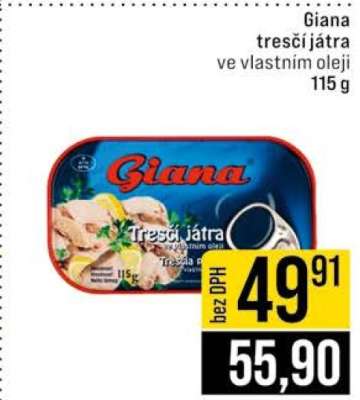 Giana Tresčí játra •