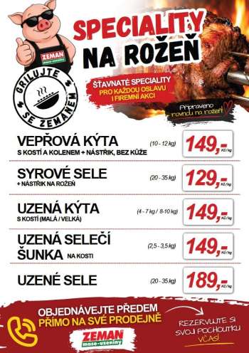 Leták ZEMAN maso-uzeniny.
