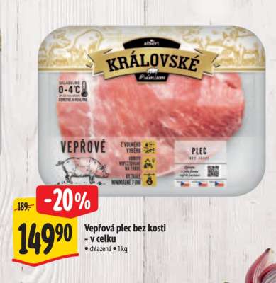 Vepřová plec bez kosti