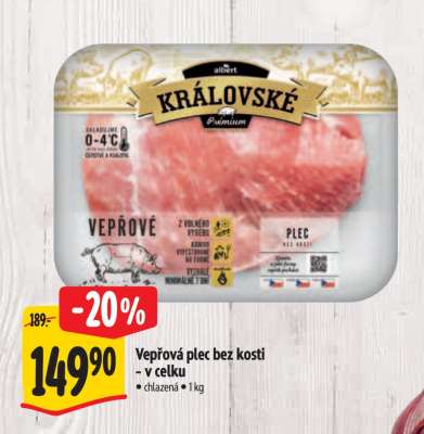 Vepřová plec bez kosti