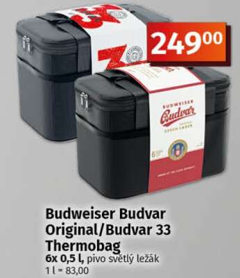 Budweiser Budvar Original/Budvar 33 Thermobag