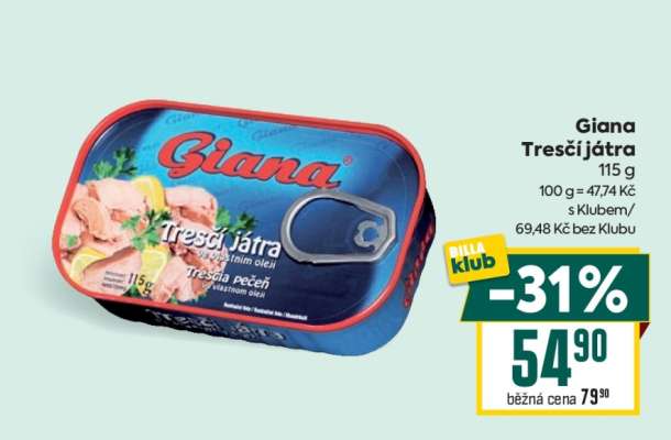 Giana Tresčí játra •
