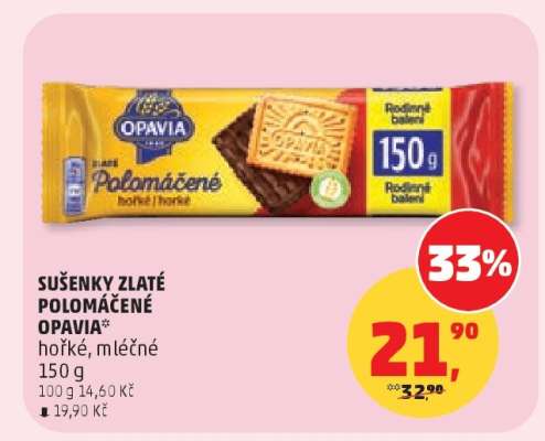 Sušenky Zlaté Polomáčené Opavia