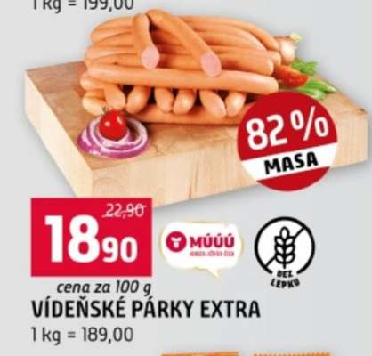 Vídeňské párky extra