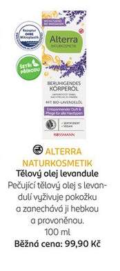 Alterra Naturkosmetik Tělový olej levandule