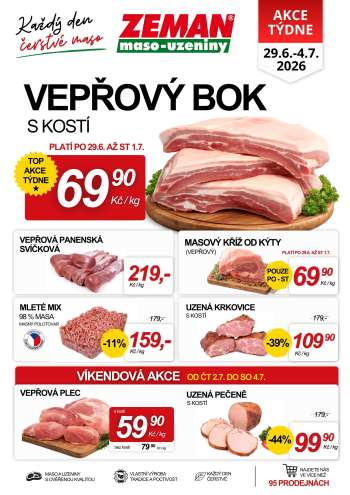 Leták ZEMAN maso-uzeniny - 29.6.2026 - 4.7.2026.