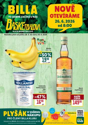 Leták BILLA - 26.6.2026 - 30.6.2026.