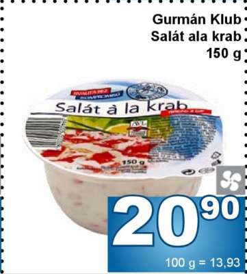 Gurmán Klub Salát ala krab