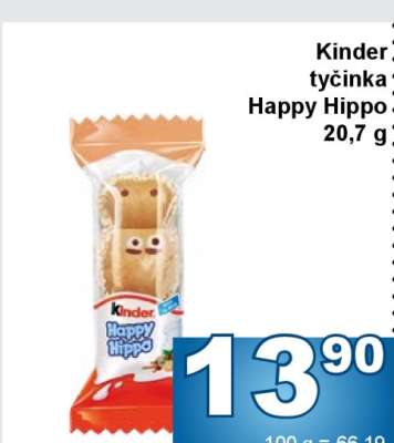 Kinder tyčinka Happy Hippo