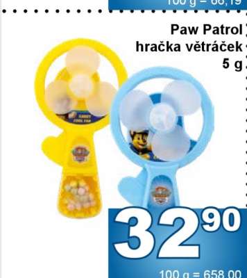 Paw Patrol hračka větráček