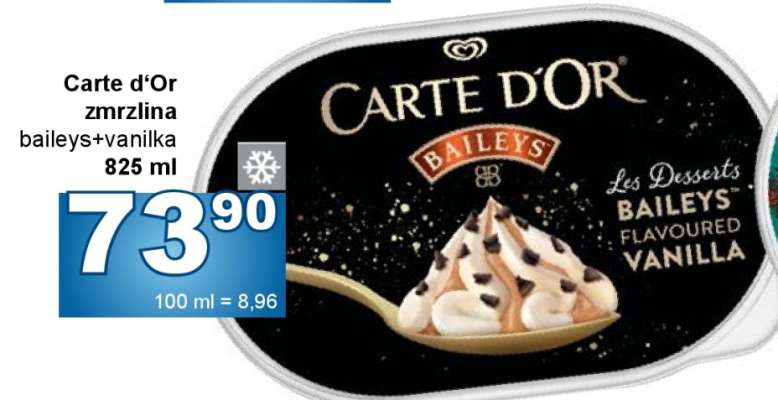 Carte d'Or zmrzlina baileys+vanilka
