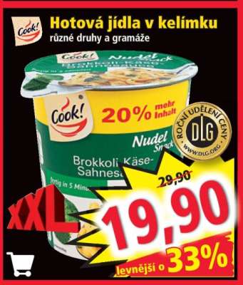 Hotová jídla v kelímku