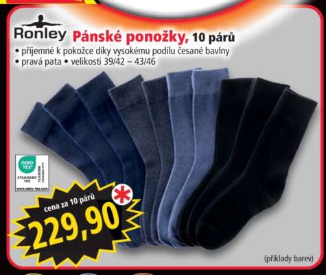 Pánské ponožky, 10 párů