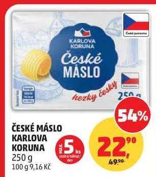 ČESKÉ MÁSLO KARLOVA KORUNA