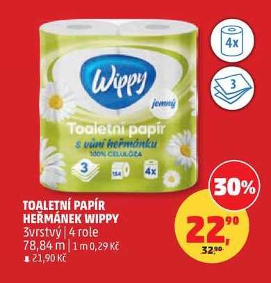 TOALETNÍ PAPÍR HEŘMÁNEK WIPPY