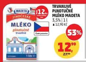 TRVANLIVÉ PLNOTUČNÉ MLÉKO MADETA